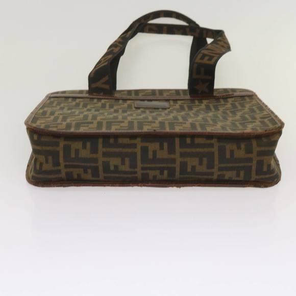 FENDI Zucca Canvas Tote Bag Black Brown Auth yk11261 - Picture 6 of 16
